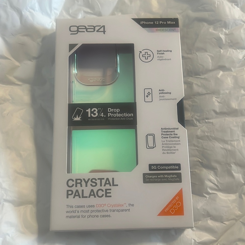 NEW-Gear4 Crystal Palace Iridescent  iPhone 12 Pro Max MagSafe Case